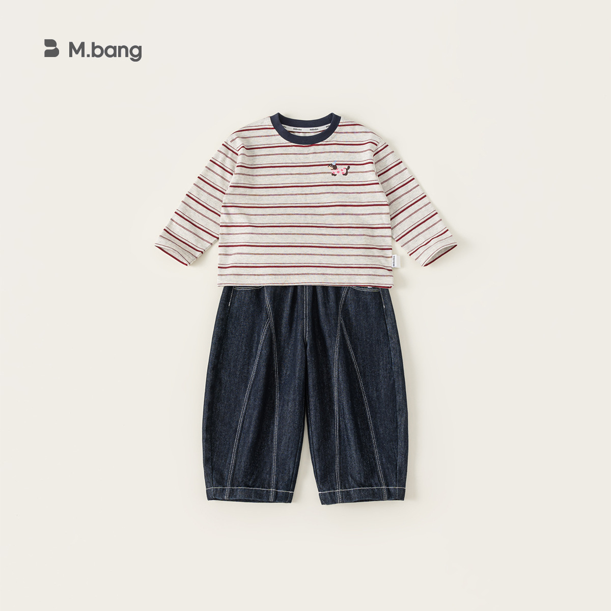 童裝男童套裝冬季新品T恤長褲三合一羽絨服外套女童四件套