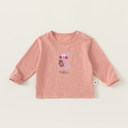 童裝兒童圓領T恤嬰童卡通印花上衣2025春裝寶寶套頭衫