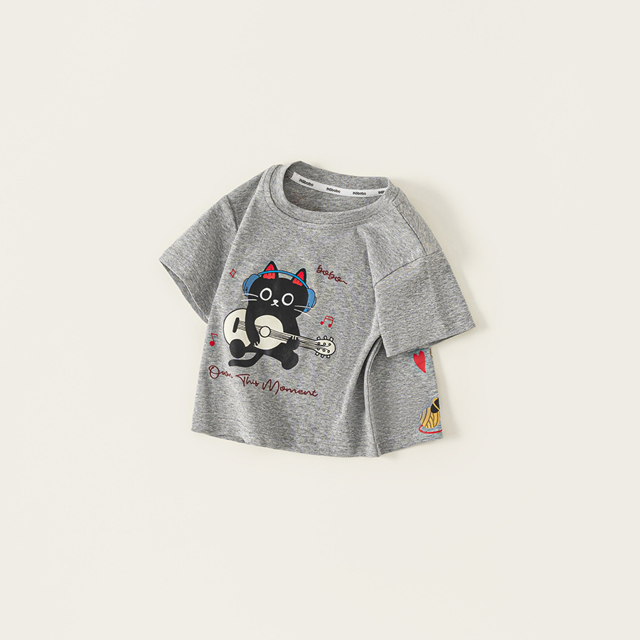 童裝男童短袖夏新款寶寶衣服寬鬆卡通兒童上衣女孩子T恤