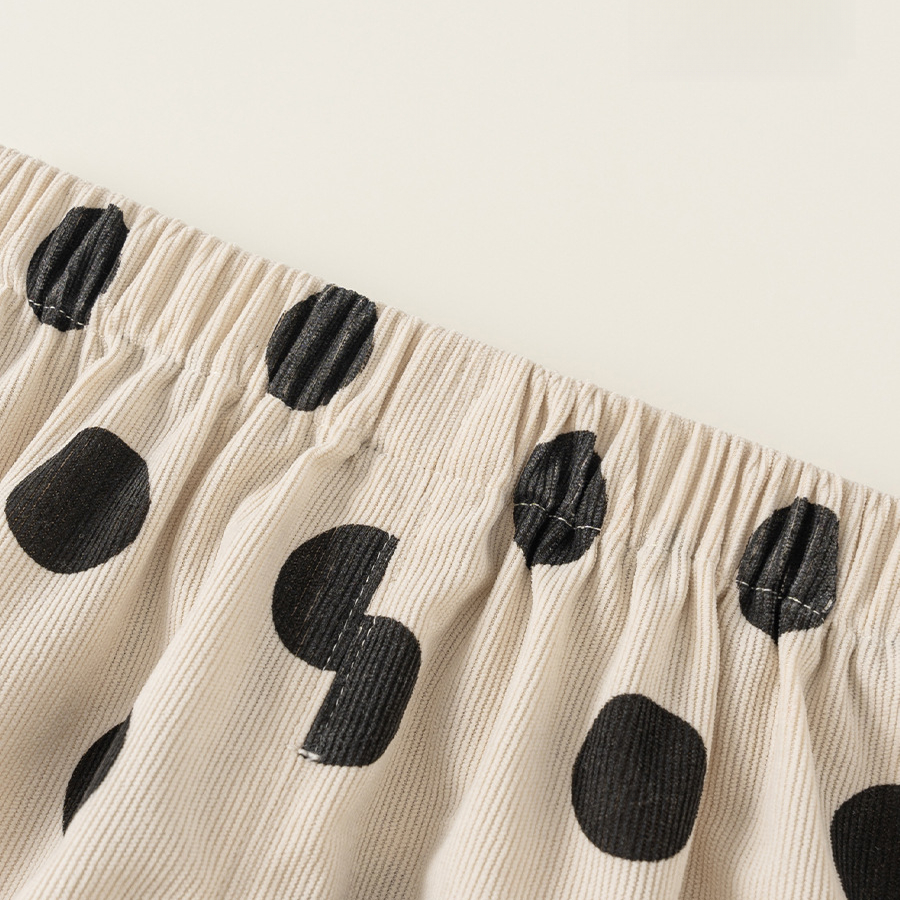 秋季新款兒童褲子時尚波點褲寬鬆燈籠褲女寶寶長褲女童休閒褲