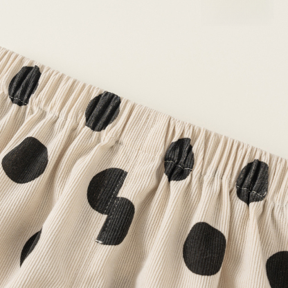 秋季新款兒童褲子時尚波點褲寬鬆燈籠褲女寶寶長褲女童休閒褲