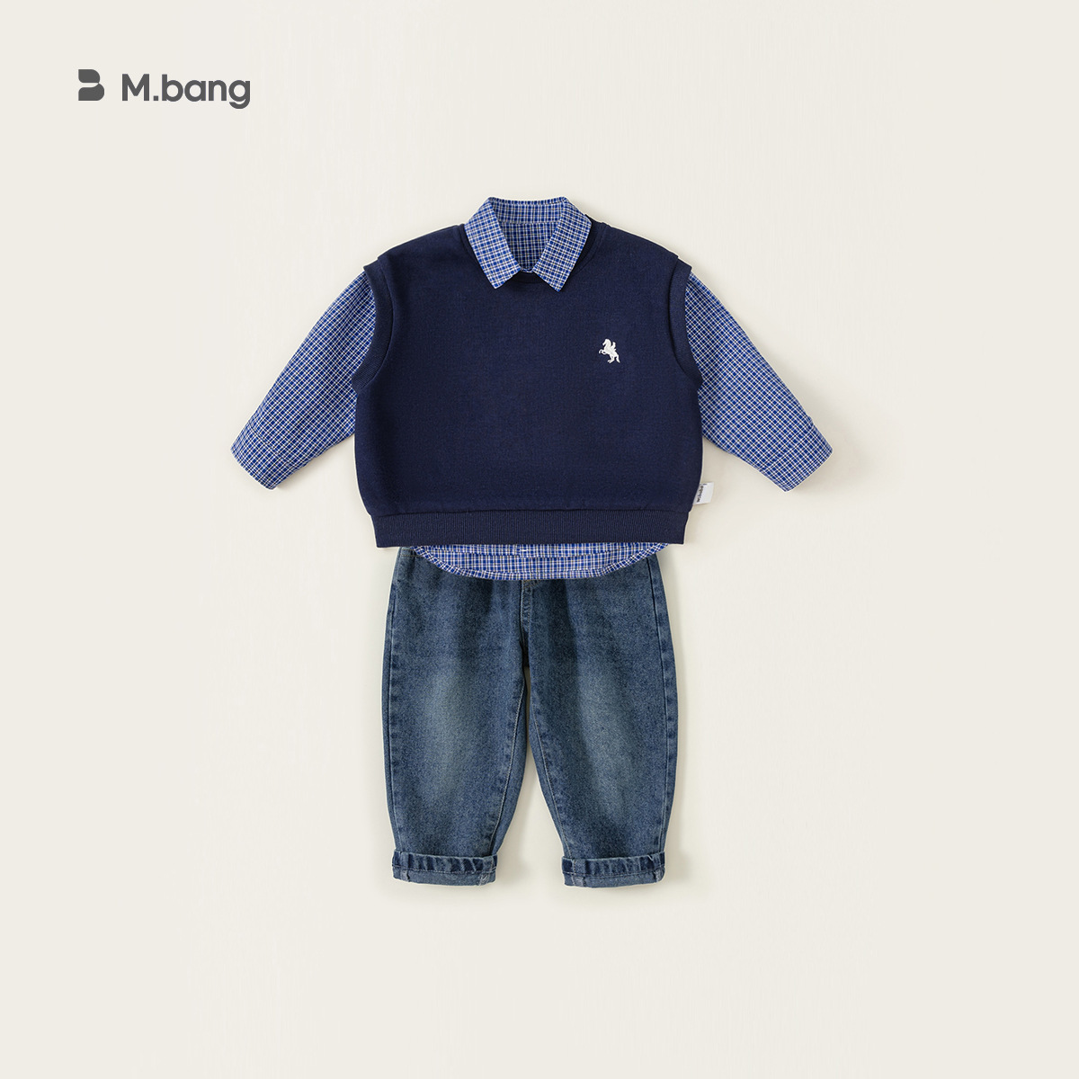 童裝秋季襯衫寶寶衣服兒童秋裝馬甲上衣二件套潮男童套裝