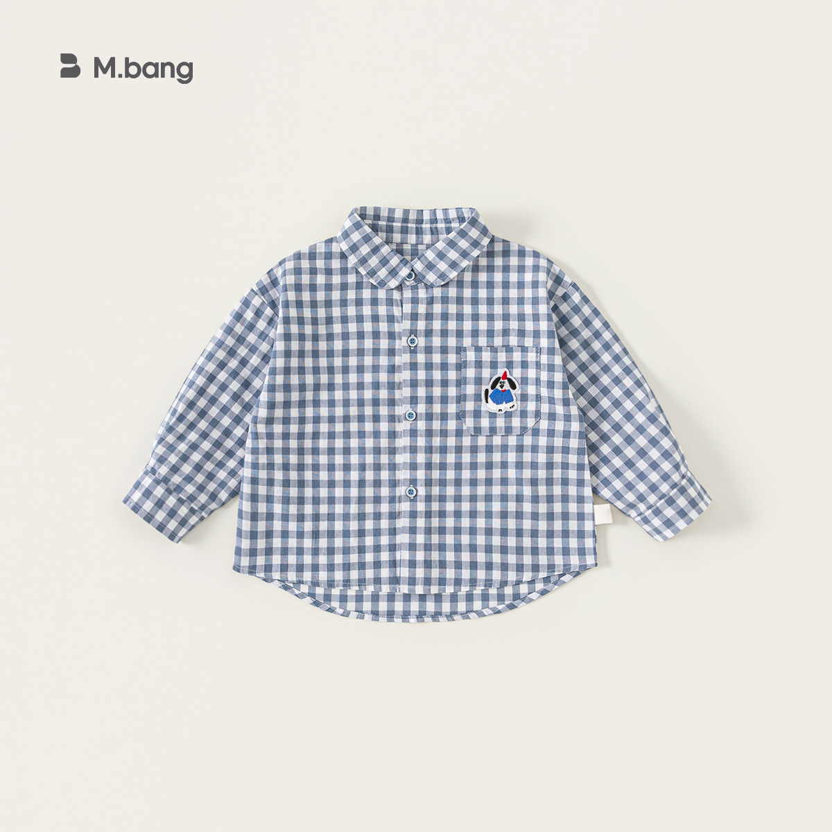 童裝秋季兒童上衣男童長袖繡花格子衫男寶寶翻領襯衣女童襯衫