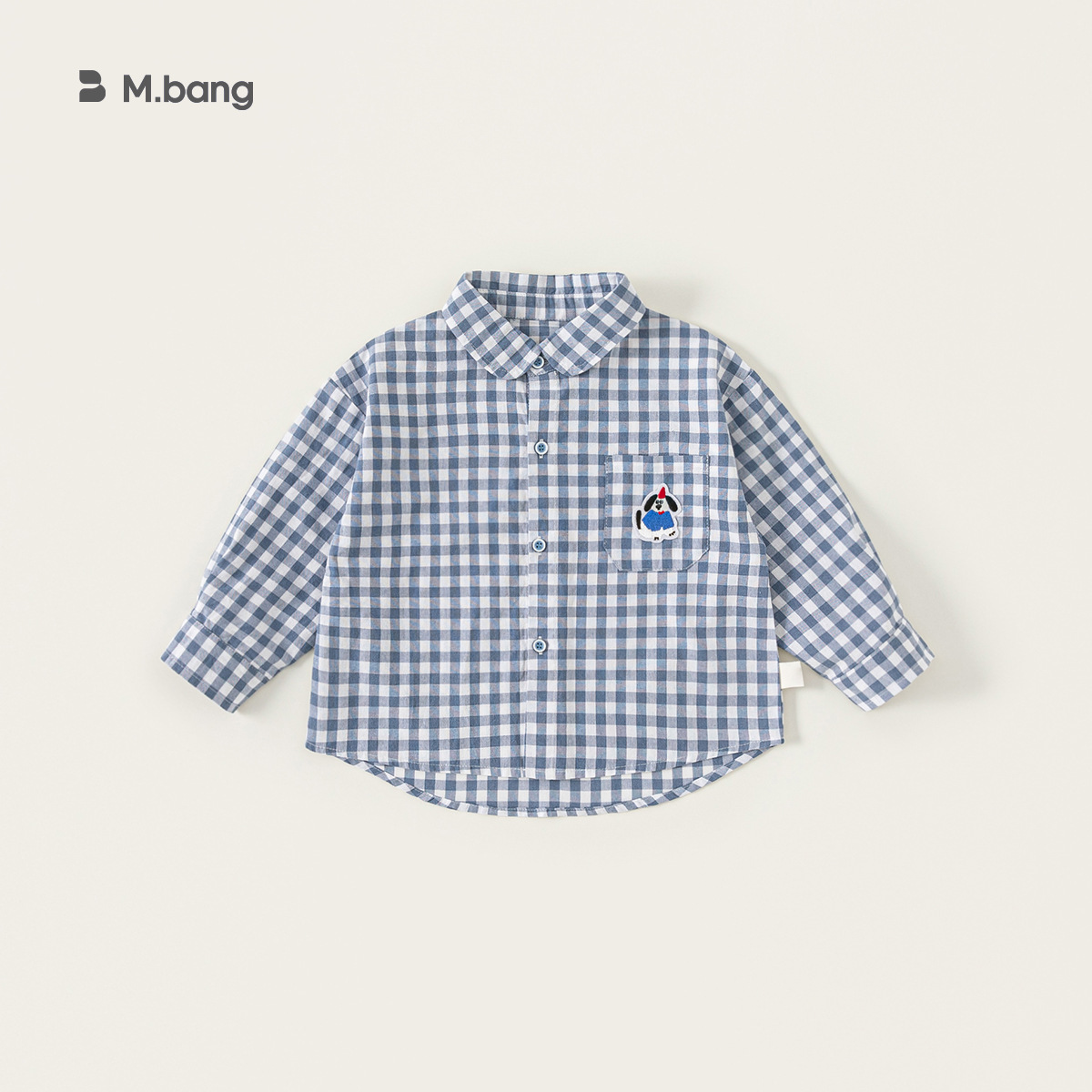 童裝秋季兒童上衣男童長袖繡花格子衫男寶寶翻領襯衣女童襯衫