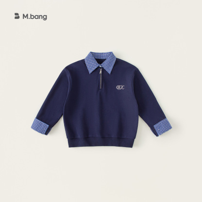 童裝兒童POLO衫春季新款男童長袖翻領衛衣假兩件上衣