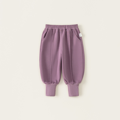 童裝寶寶褲子春秋季新款運動褲男童束腳長褲純色兒童運動褲