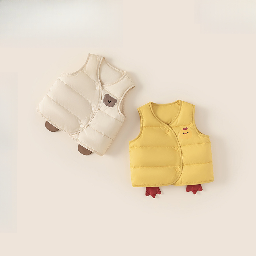 童裝男童羽絨馬甲秋冬嬰兒女寶寶坎肩羽絨服背心馬夾保暖外套