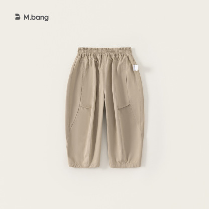 童裝男童褲子春季新品簡約兒童休閒長褲純色百搭中小童直筒褲