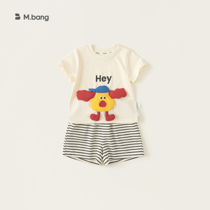 童裝兒童短袖套裝女童夏裝男童T恤短褲兩件套中小童夏季衣服