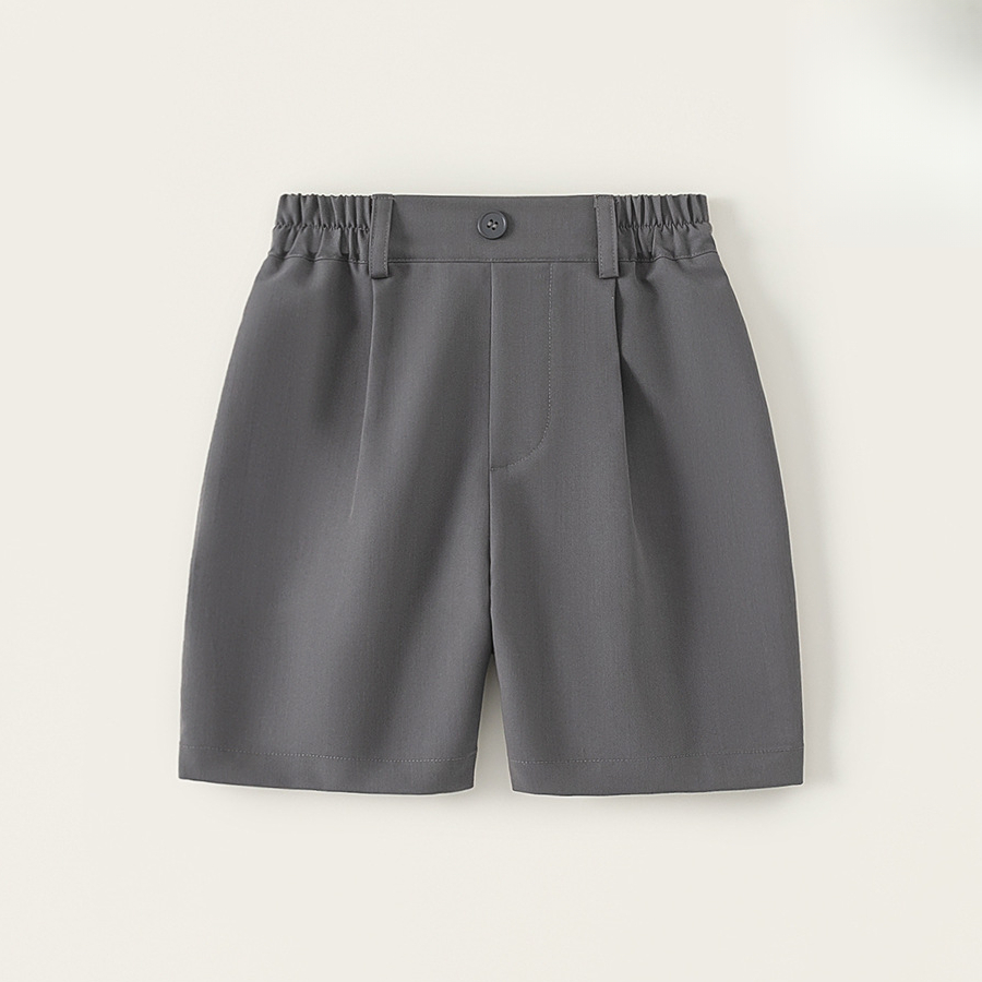 童裝夏季新款男童衣服套裝簡約休閒條紋襯衫休閒短褲兩件套