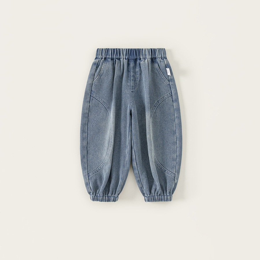 童裝秋款兒童褲子新品長褲男孩子束腳褲女童休閒褲寬鬆牛仔褲