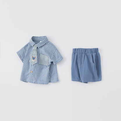 童裝男童夏裝套裝帥氣寶寶洋氣短袖韓版童裝潮休閒