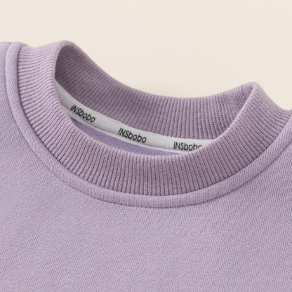 童裝中大童新款冬裝女童圓領上衣兒童衣服保暖長袖男童衛衣