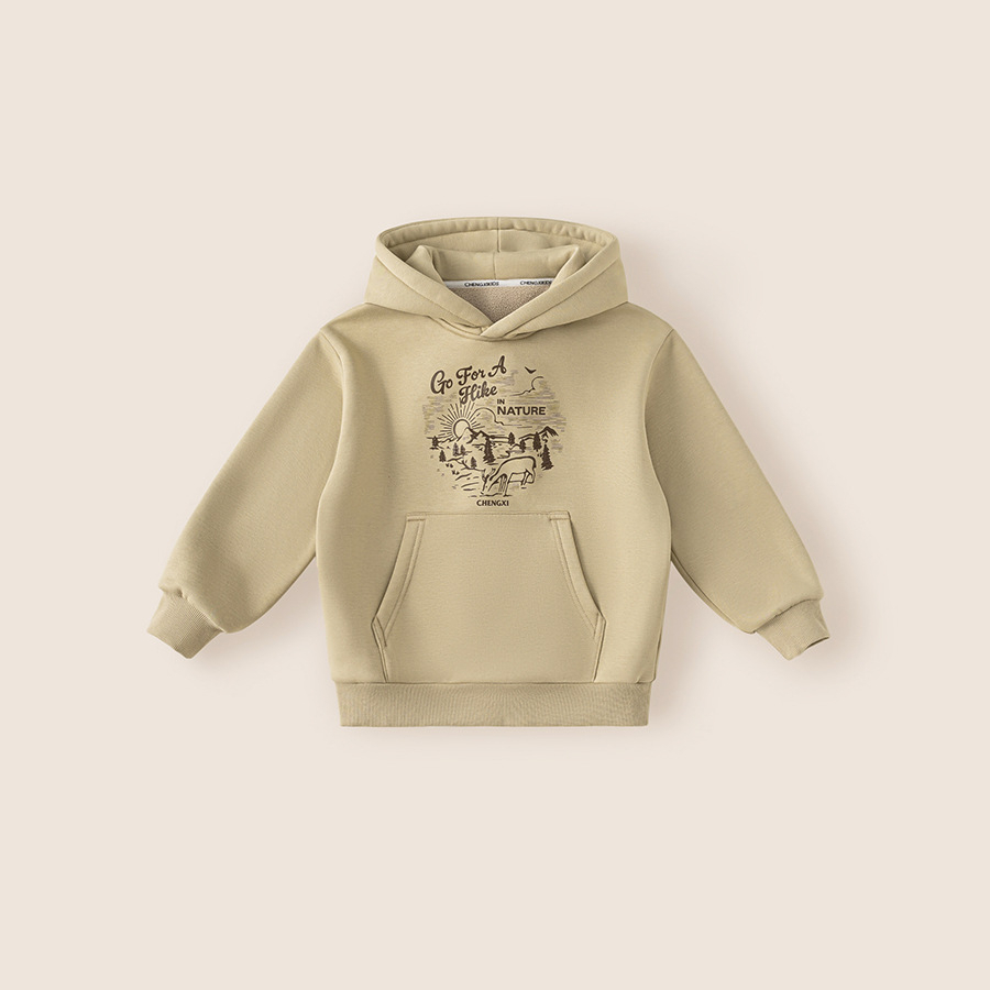 童裝中大童上衣冬款男孩帽衫男童冬裝連帽加絨衛衣新款