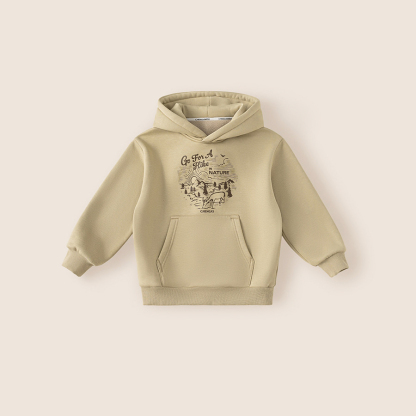 童裝中大童上衣冬款男孩帽衫男童冬裝連帽加絨衛衣新款