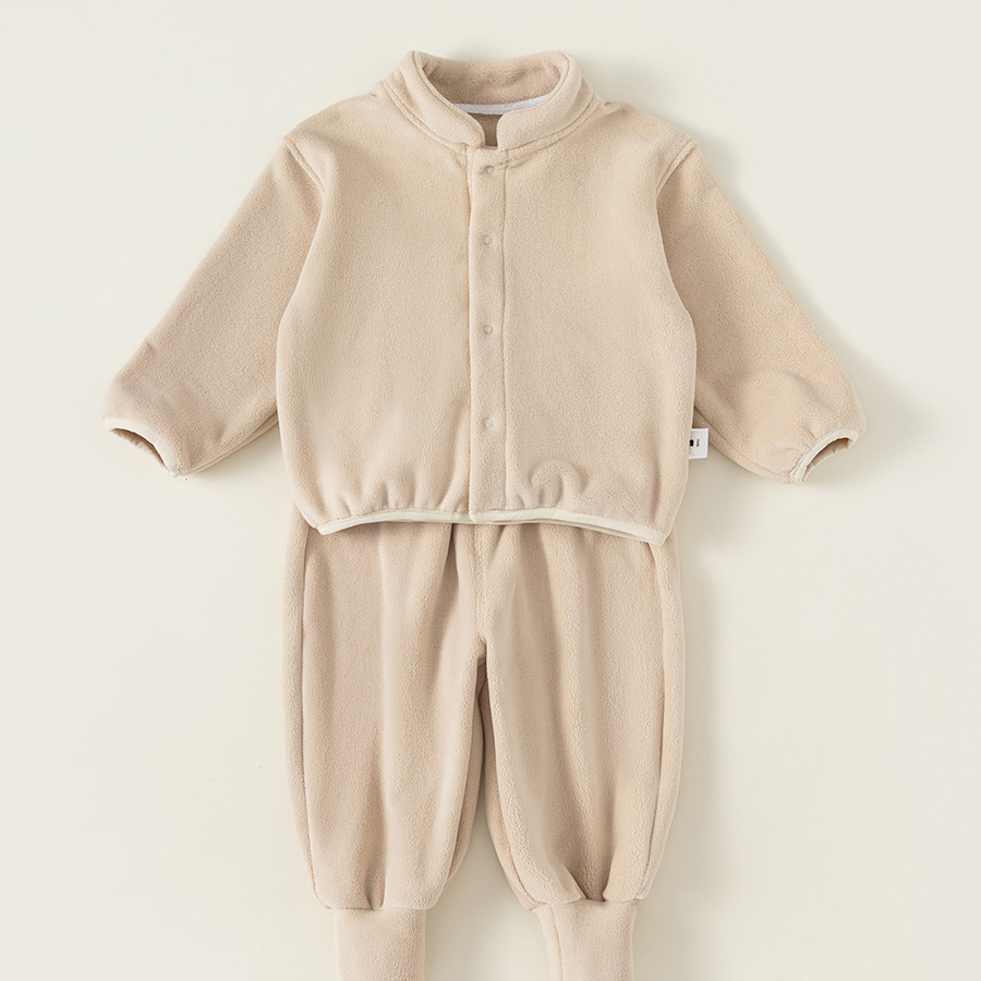 兒童秋季衛衣兩件套男童雙面絨寶寶加絨長褲套裝小童家居服