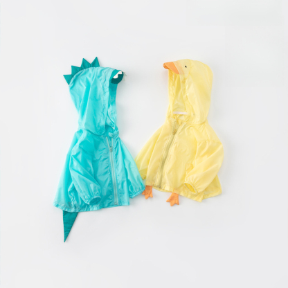 童裝夏季男童卡通連帽空調衫兒童外套薄款女寶寶防曬外套潮