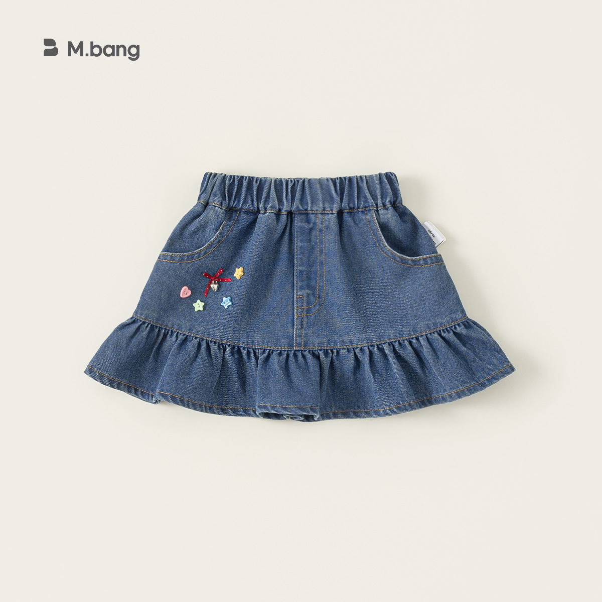 童裝女童裙子春季新品甜美中小童牛仔裙百搭寶寶半身裙花苞裙