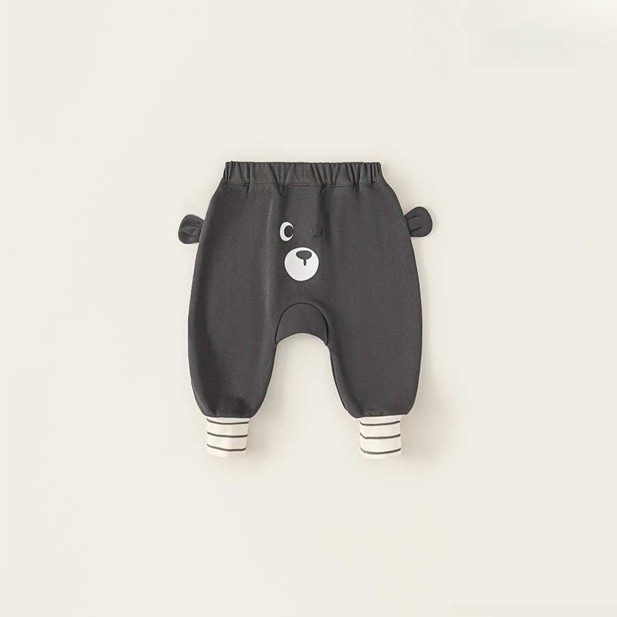 童裝兒童褲子秋季新品男寶寶卡通條紋大pp褲子女嬰兒秋裝長褲