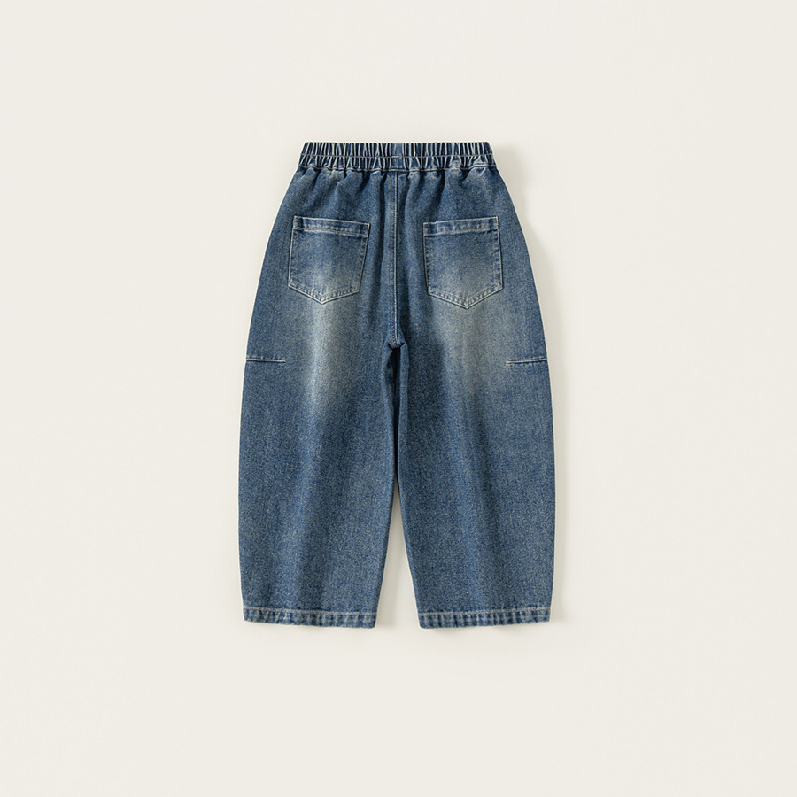 童裝中大童直筒褲冬款新品兒童褲子男孩子休閒長褲男童牛仔褲