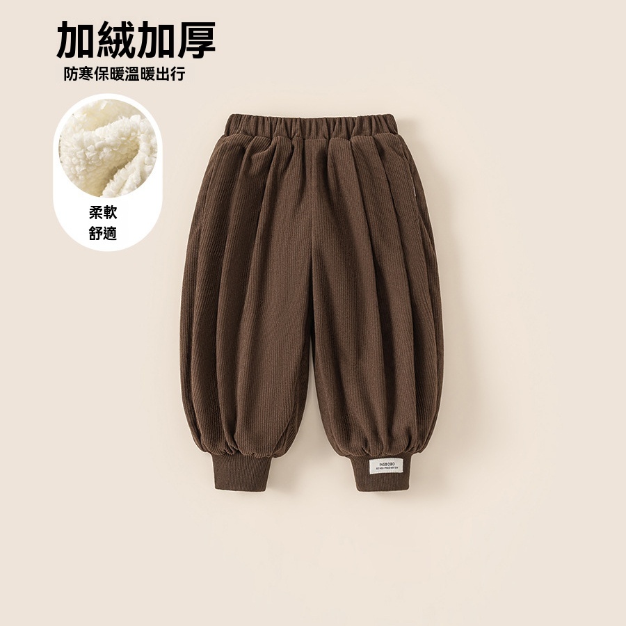童裝冬款新品中小童褲子新品男孩子長褲寬鬆燈籠褲男童束腳褲