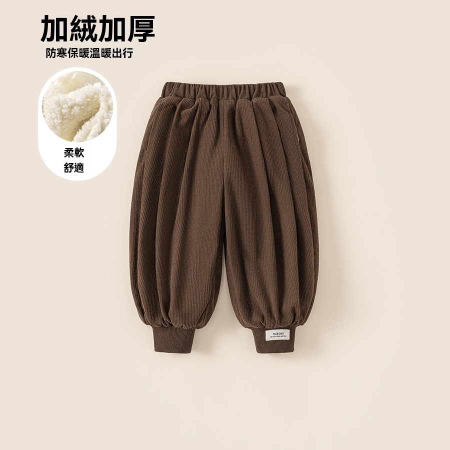 童裝冬款新品中小童褲子新品男孩子長褲寬鬆燈籠褲男童束腳褲