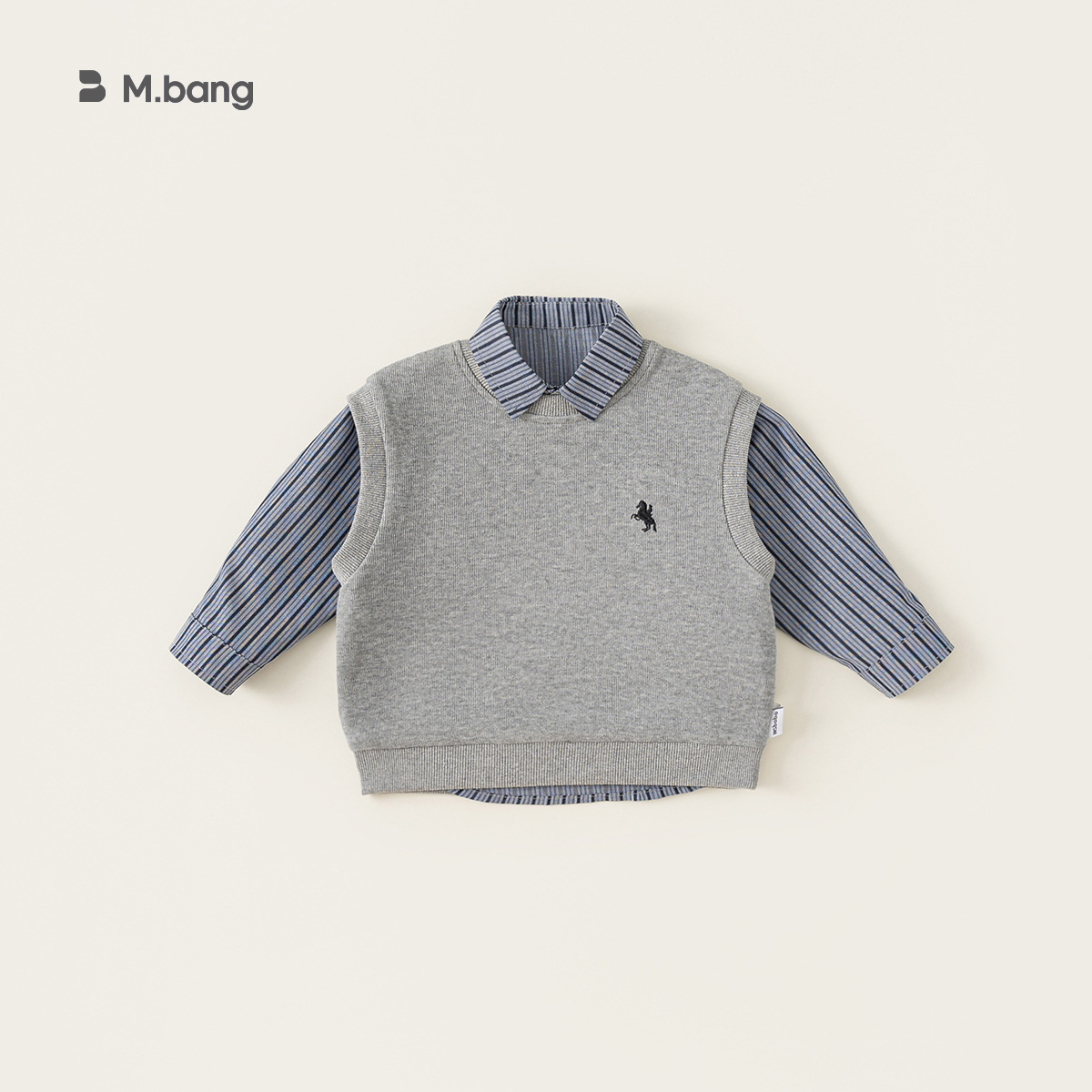 童裝秋季襯衫寶寶衣服兒童秋裝馬甲上衣二件套潮男童套裝