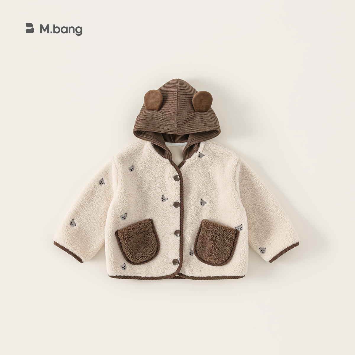 童裝秋款新品兒童上衣韓版撞色男童羊羔毛衣服針織帽女童外套