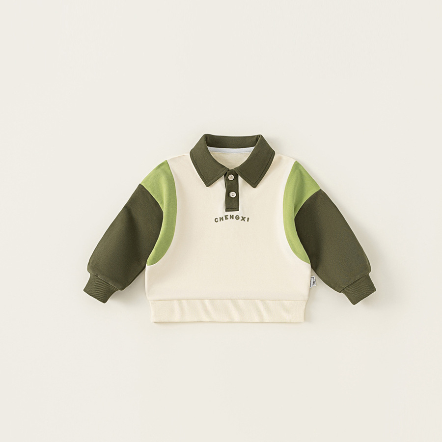 童裝兒童時尚衛衣春季新款男童翻領上衣韓版寶寶撞色polo衫
