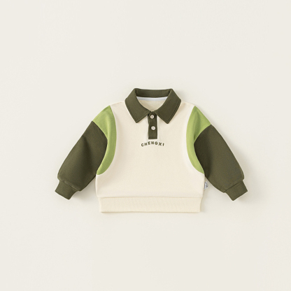 童裝兒童時尚衛衣春季新款男童翻領上衣韓版寶寶撞色polo衫