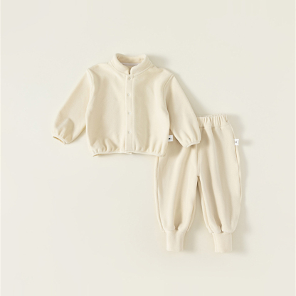 兒童秋季衛衣兩件套男童雙面絨寶寶加絨長褲套裝小童家居服