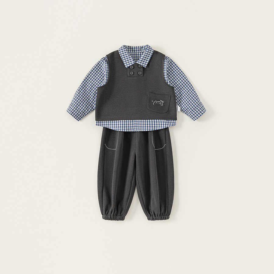 童裝秋季新款兒童衣服中小童休閒服男寶寶三件套男童套裝