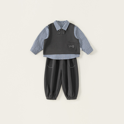 童裝秋季新款兒童衣服中小童休閒服男寶寶三件套男童套裝