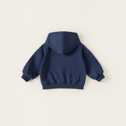 童裝秋季新款中小童帽衫兒童上衣可愛毛巾繡衣服男童連帽衛衣