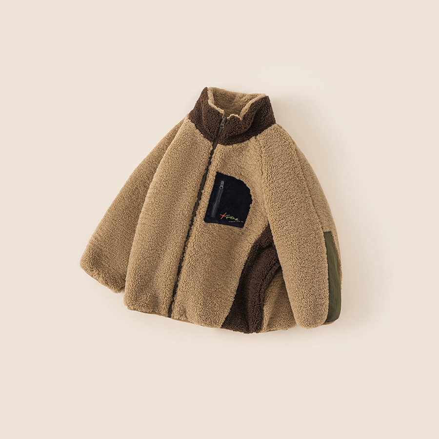 童裝加絨男童開衫保暖冬裝兒童衣服兒童毛毛外套冬季新款