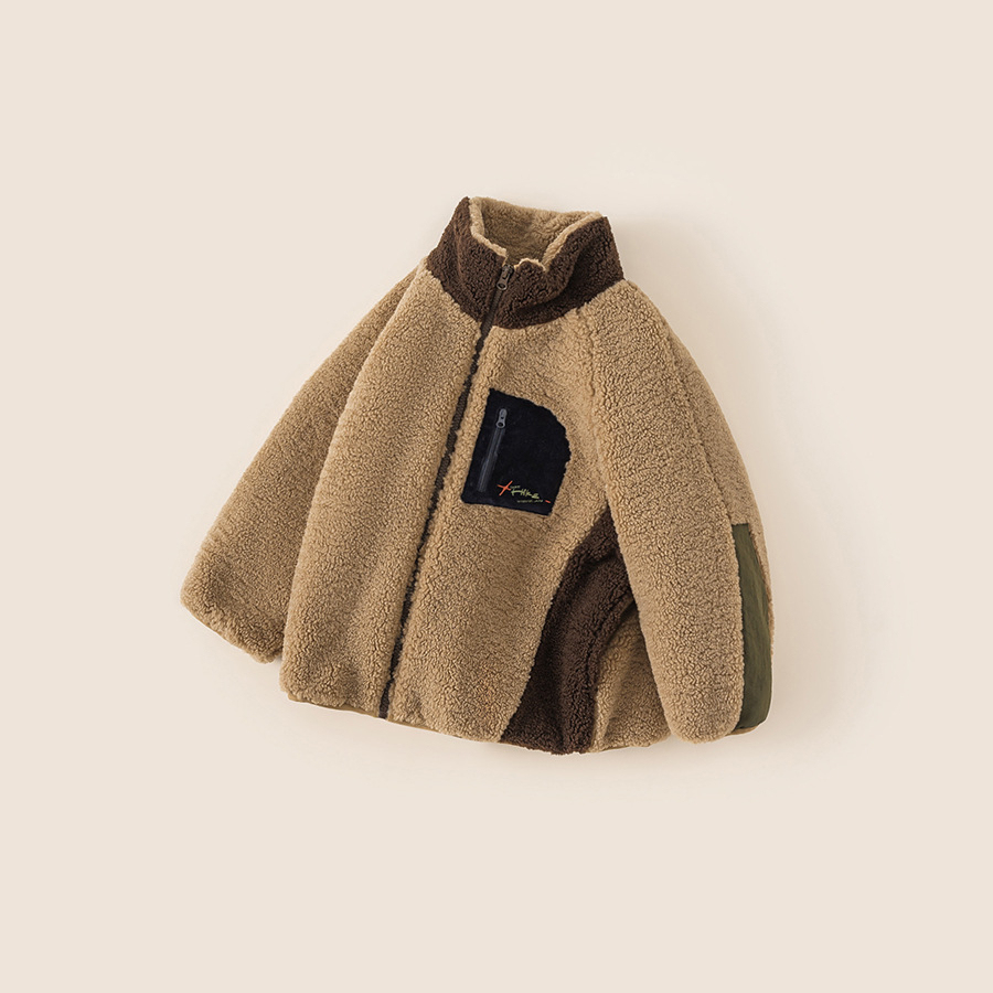 童裝加絨男童開衫保暖冬裝兒童衣服兒童毛毛外套冬季新款