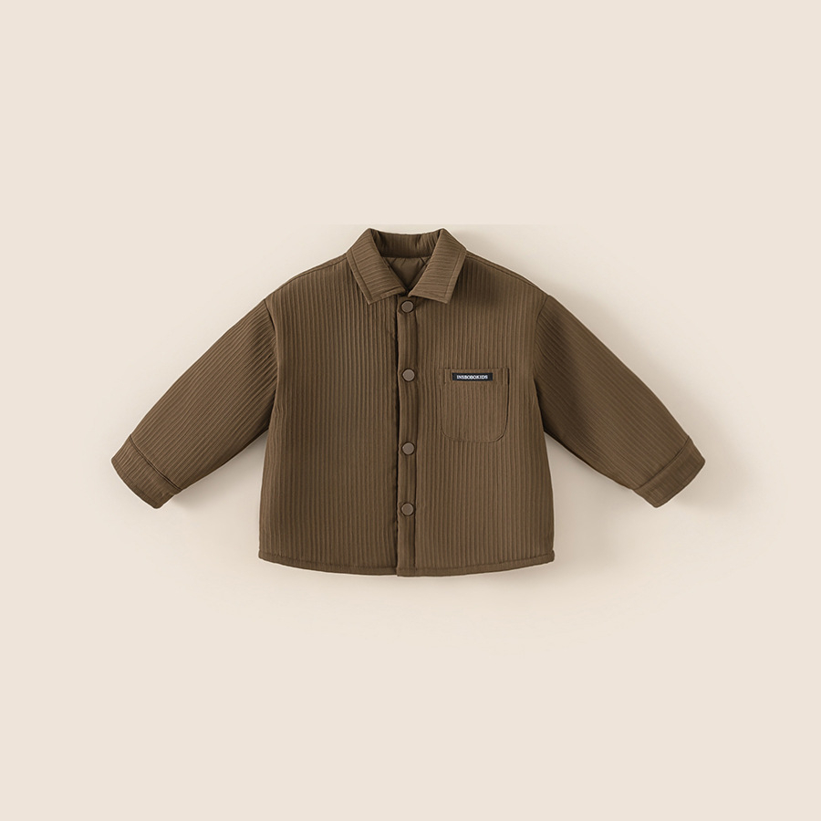 童裝男童襯衫外套冬季長袖冬季兒童加厚保暖襯衣上衣秋冬新款