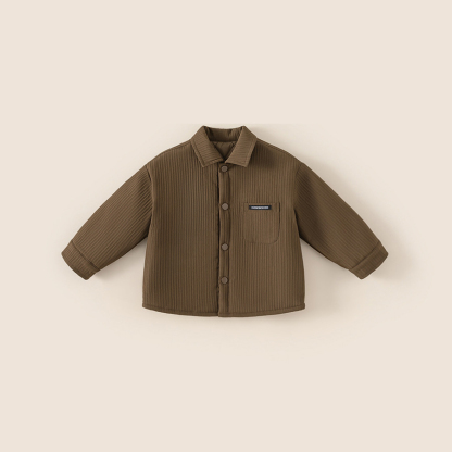 童裝男童襯衫外套冬季長袖冬季兒童加厚保暖襯衣上衣秋冬新款