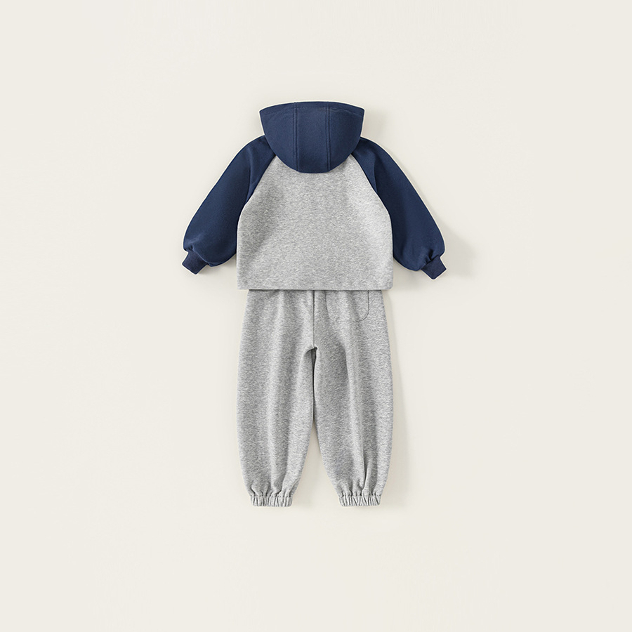 童装秋款新品中大童衣服休闲运动服男孩子卫衣两件套男童套装