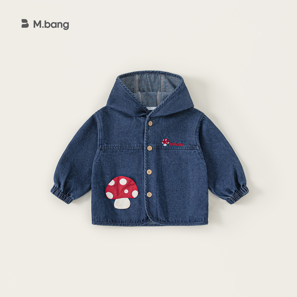 童裝兒童上衣秋款衣服蘑菇刺繡女童長袖女孩子牛仔衣休閒外套