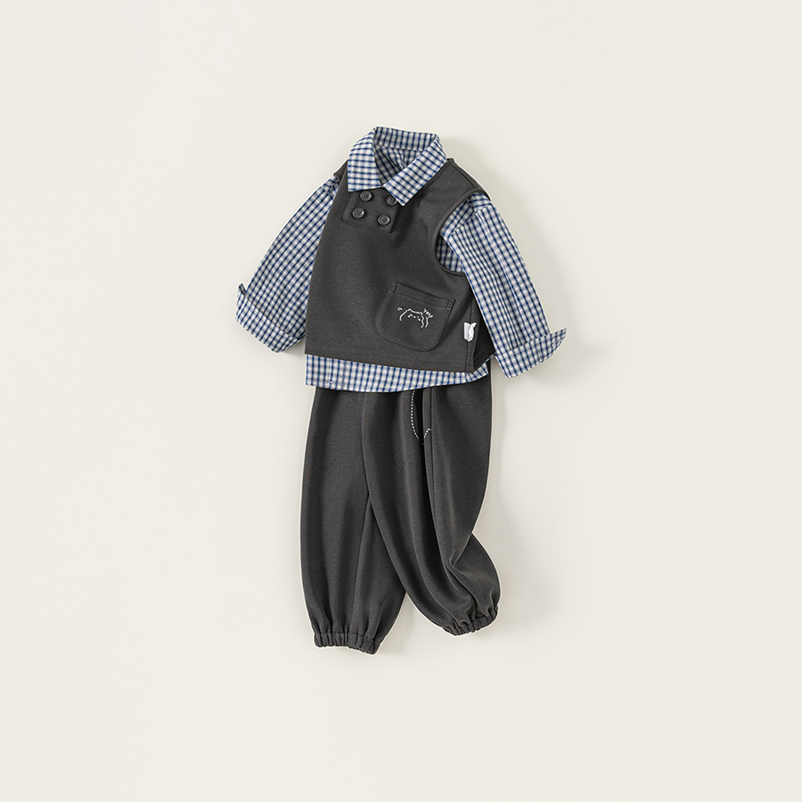 童裝秋季新款兒童衣服中小童休閒服男寶寶三件套男童套裝