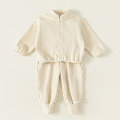 兒童秋季衛衣兩件套男童雙面絨寶寶加絨長褲套裝小童家居服