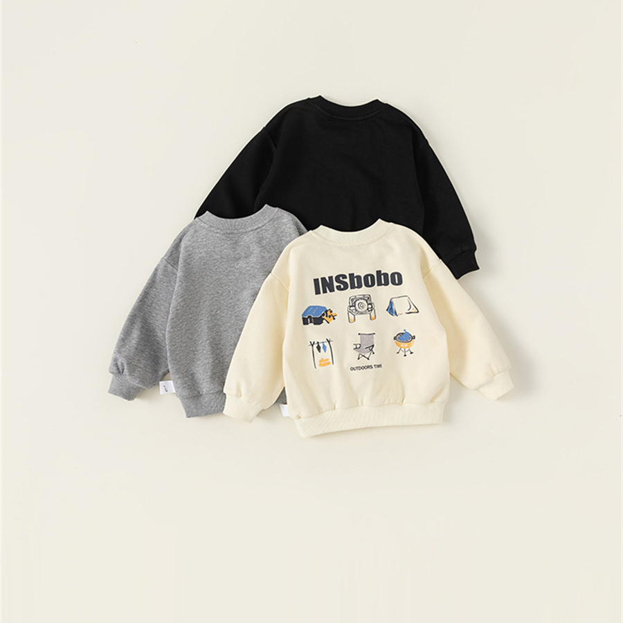 童裝女童衛衣一體絨加厚小童套頭衫內搭冬季新品男童上衣潮