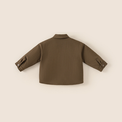 童裝男童襯衫外套冬季長袖冬季兒童加厚保暖襯衣上衣秋冬新款