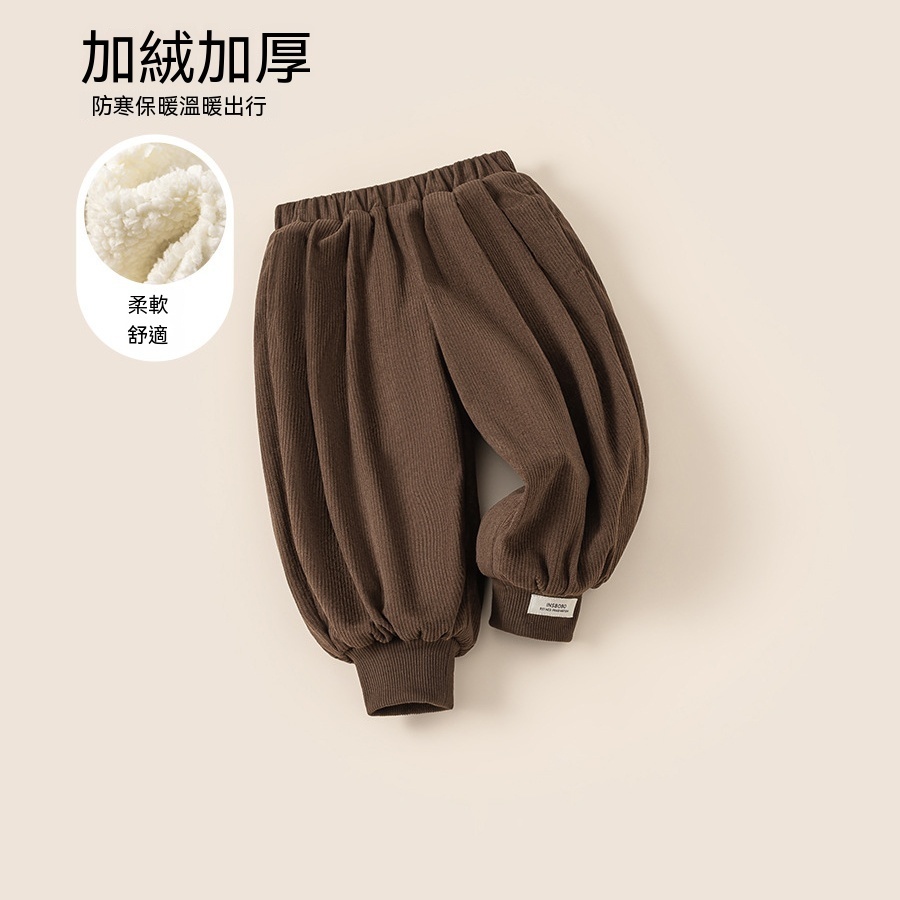童裝冬款新品中小童褲子新品男孩子長褲寬鬆燈籠褲男童束腳褲