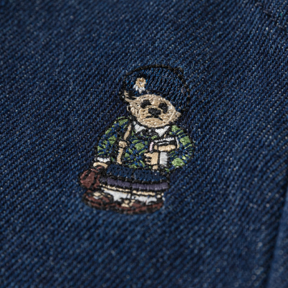 童裝秋款褲子兒童長褲新品小熊刺繡男寶寶直筒褲男童牛仔褲