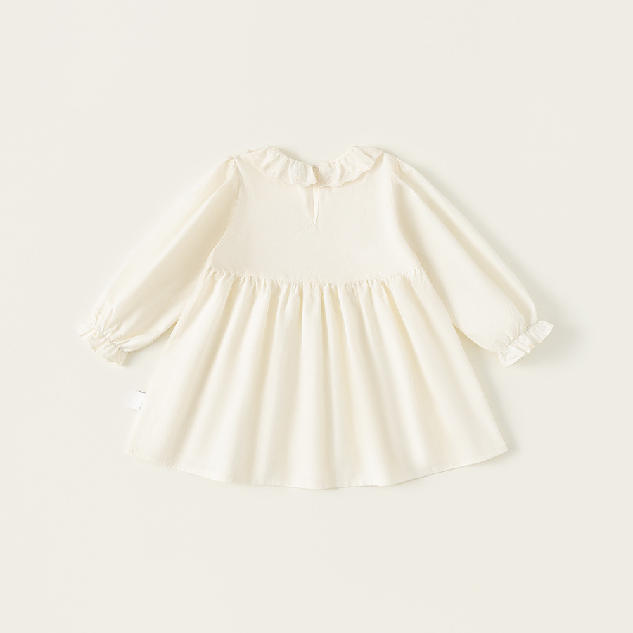 童裝女童連衣裙純色百搭兒童裙子春季新品寶寶裙子