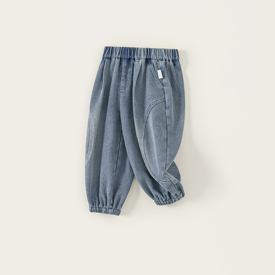 童裝秋款兒童褲子新品長褲男孩子束腳褲女童休閒褲寬鬆牛仔褲