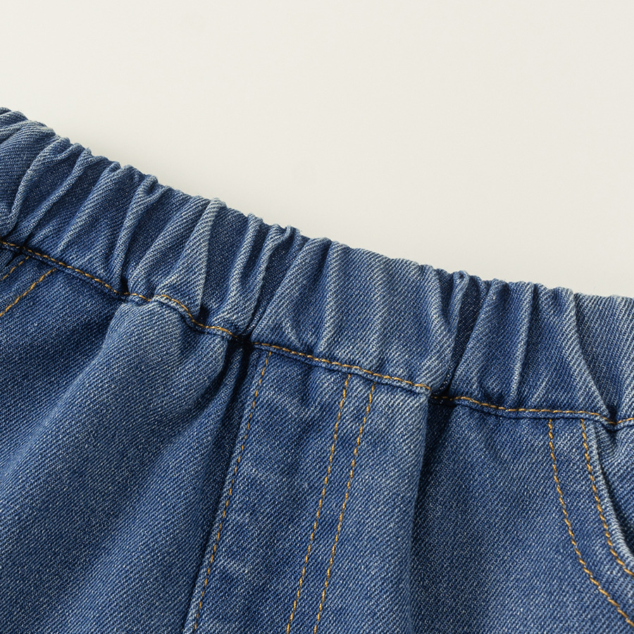 童裝女童裙子春季新品甜美中小童牛仔裙百搭寶寶半身裙花苞裙