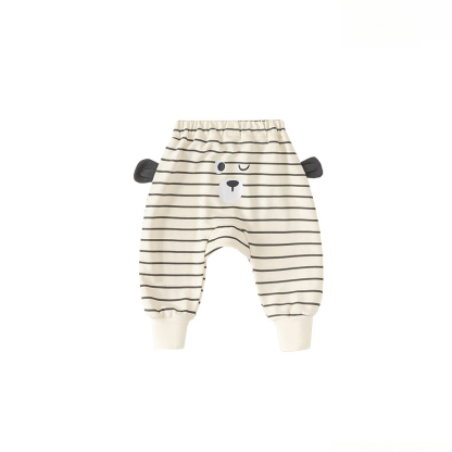 童裝兒童褲子秋季新品男寶寶卡通條紋大pp褲子女嬰兒秋裝長褲